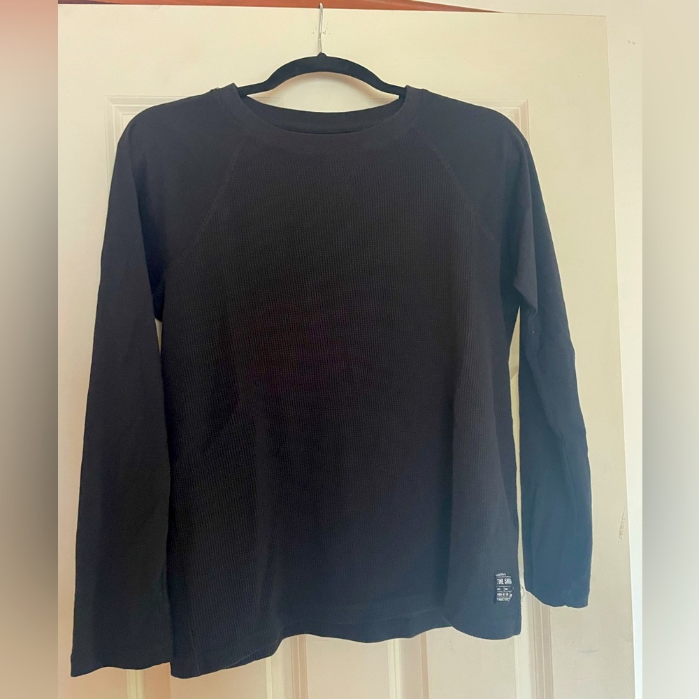 Joes waffle long sleeve shirt size 14-16 Black